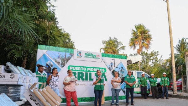Blanca Merari pone en marcha el programa ‘Puerto Morelos Brilla’ para modernizar el alumbrado público