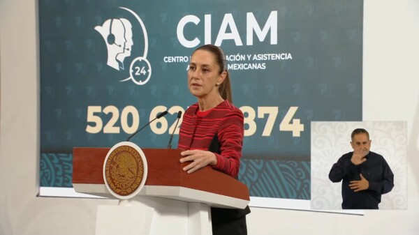 Sheinbaum reitera llamado a migrantes a protestas pacíficas