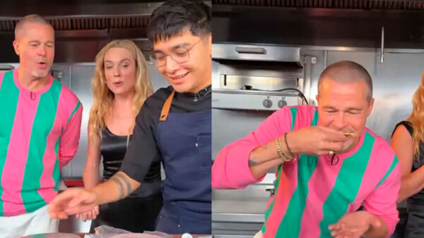 Brad Pitt sorprende en México al probar chicharrón junto a creadores de contenido gastronómico