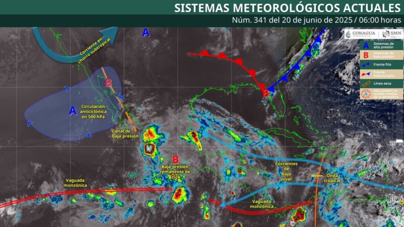 Pronóstico del clima en Quintana Roo para hoy viernes 20 de junio 2025