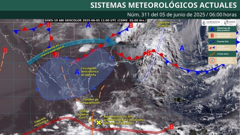 Pronóstico del clima en Quintana Roo para hoy jueves 5 de junio 2025