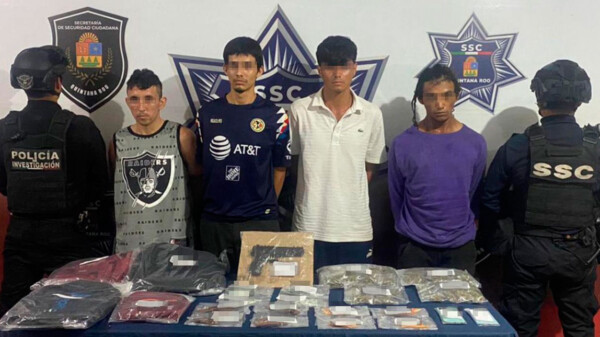 Caen cuatro presuntos narcomenudistas durante operativo en Cancún