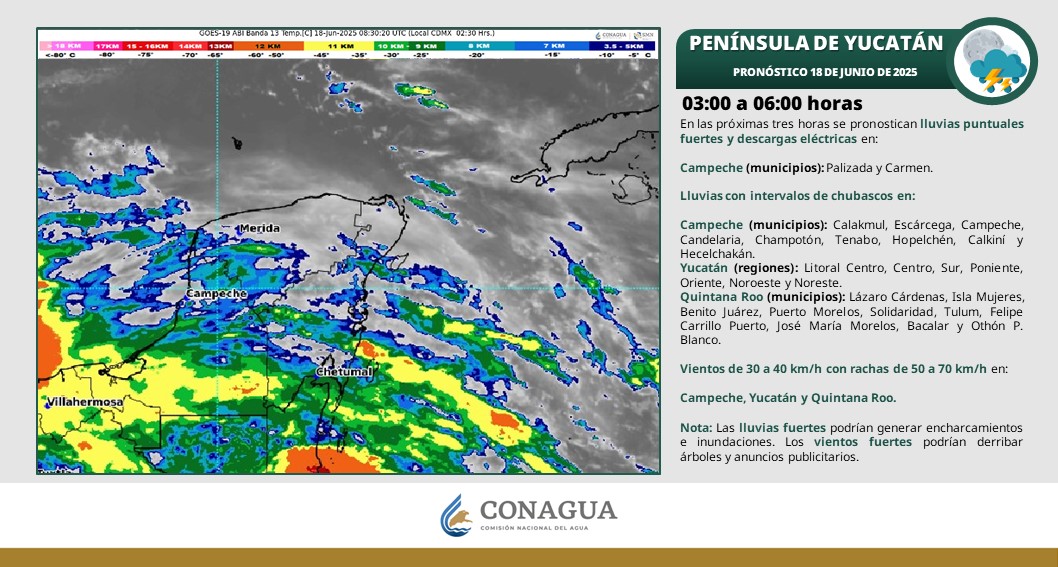 Cielo nublado la mayor parte del día. Por la mañana, ambiente cálido y probabilidad de lluvias aisladas matutinas.