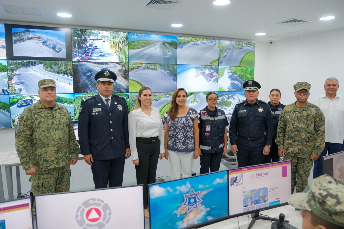 Acompañada de la presidenta de Isla Mujeres, Atenea Gómez Ricalde, la gobernadora informa que esta red seguirá ampliándose para protección de las y los quintanarroenses.