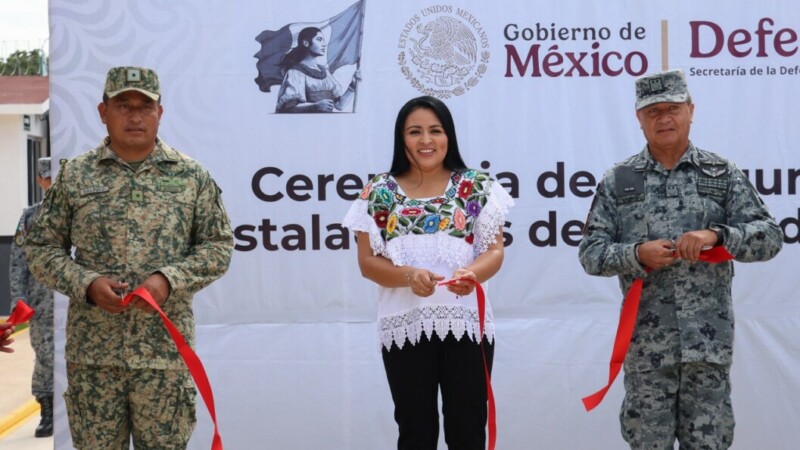 Asiste Blanca Merari a la inauguración de las instalaciones de la Guardia Nacional en Leona Vicario