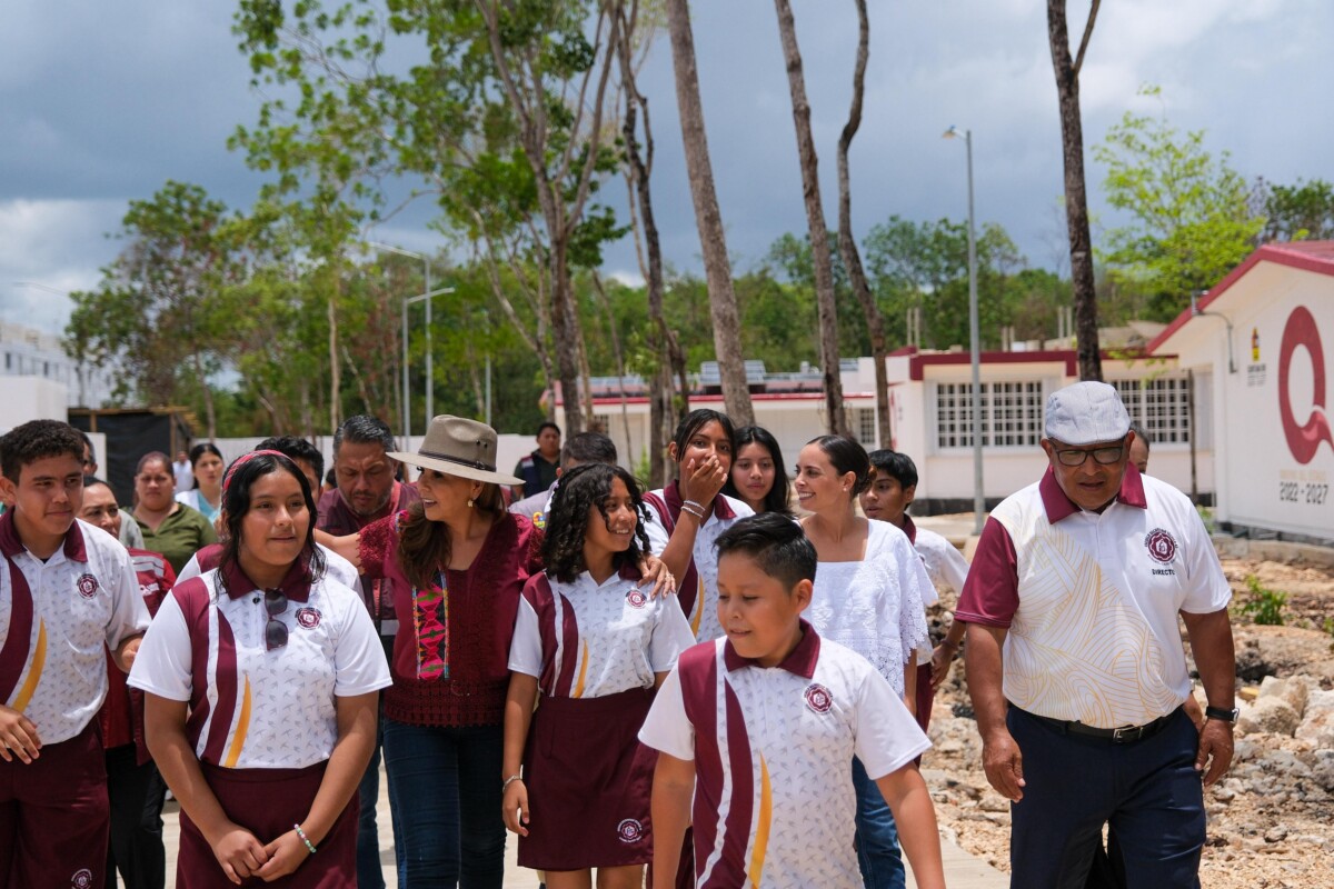 Inaugura Mara Lezama secundaria técnica “Kusamil” de Cancún y anuncia nueva inversión para que más jóvenes puedan estudiar