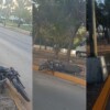 Motociclistas se impactan contra un poste y resultan graves