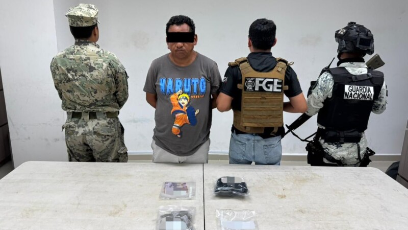 Aseguran drogas y detienen a sujeto por narcomenudeo en Isla Mujeres
