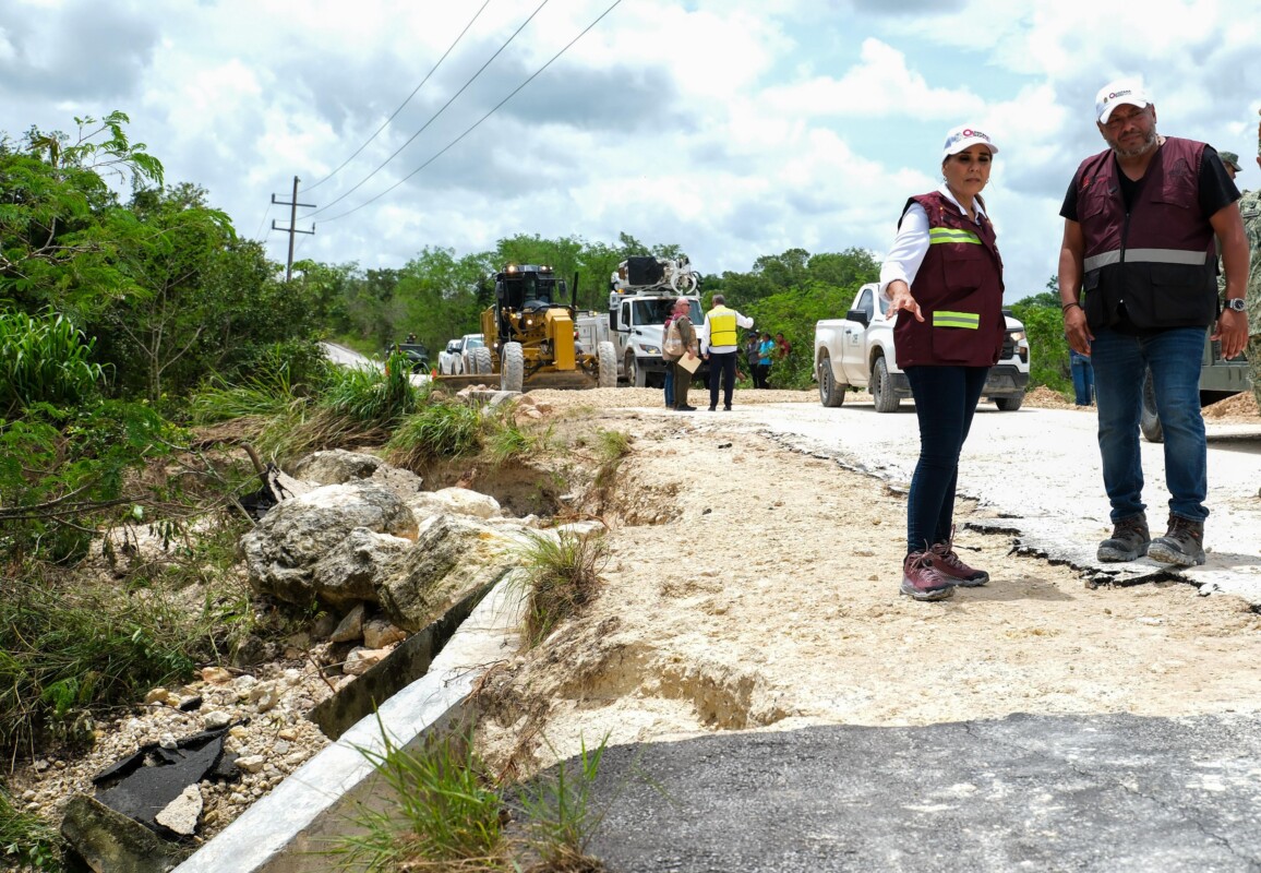 Anuncia, junto con Seop y Defensa, la construcción de un nuevo tramo, bien compactado y con bocas de tormenta.
