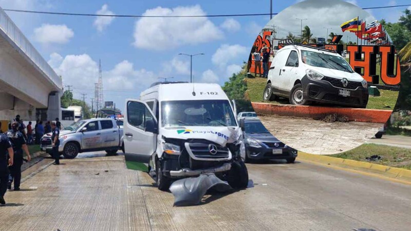 Par de colisiones viales en el bulevar Colosio de Cancún dejan 12 lesionados