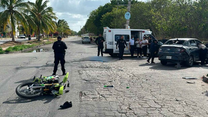 Ejecutan a balazos a presunto ladrón de motocicleta en fraccionamiento de Cancún 