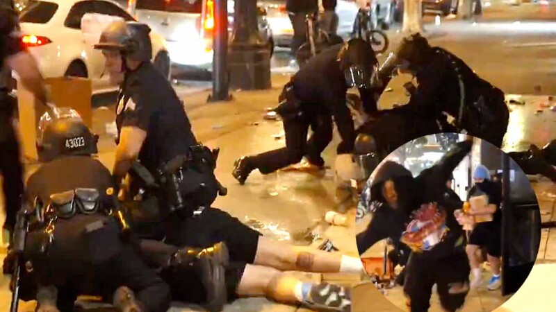 Oleada de saqueos en Los Ángeles desata violenta respuesta policiaca
