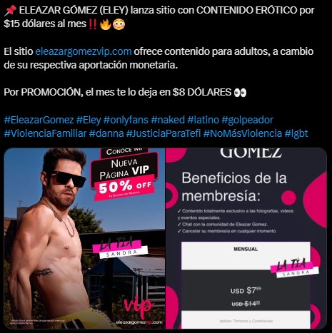 ¡Eleazar Gómez sin filtros! Lanza su propia página para vender contenido íntimo