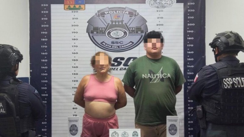 Detienen a pareja con droga en filtro policial en Playa del Carmen