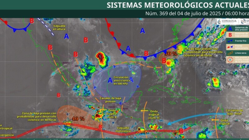 Pronóstico del clima en Quintana Roo para hoy viernes 4 de julio del 2025