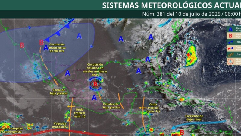 Pronóstico del clima en Quintana Roo para hoy jueves 10 de julio del 2025