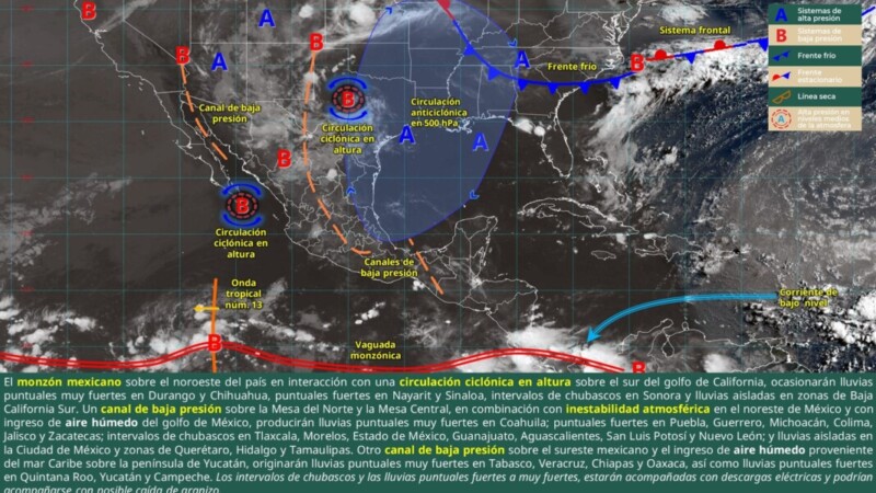 Pronóstico del clima en Quintana Roo para hoy martes 22 de julio 2025