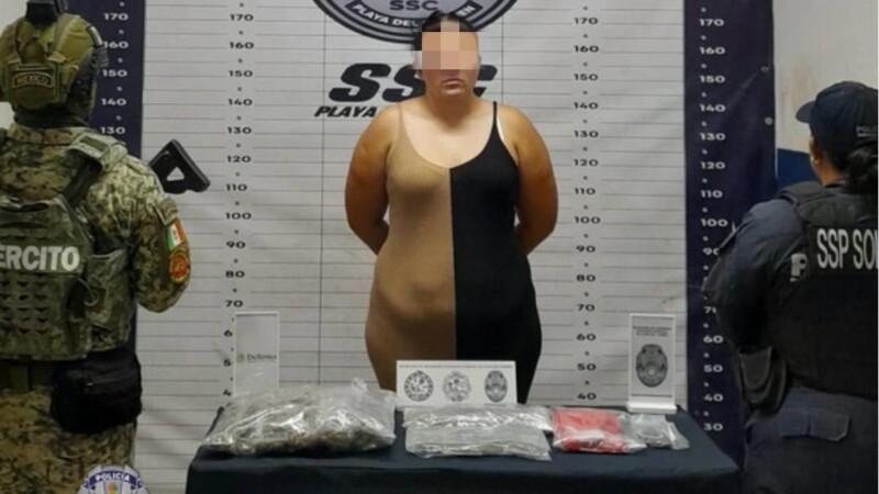 Detienen a una mujer con droga en Playa del Carmen