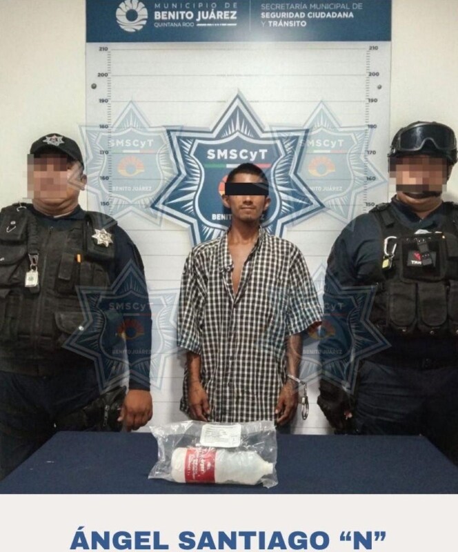 Atacan con ácido muriático a una familia en la Supermanzana 234 de Cancún; el responsable, cuñado del padre de familia, fue detenido.