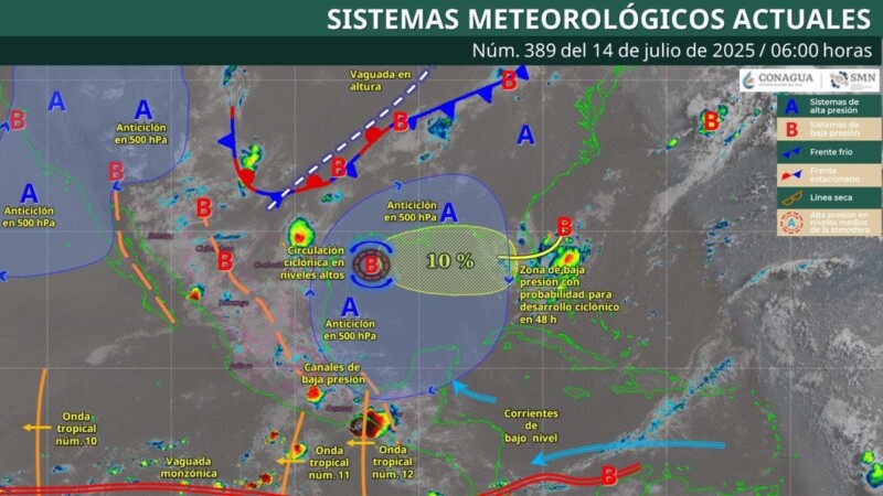 Pronóstico del clima en Quintana Roo para hoy lunes 14 de julio del 2025
