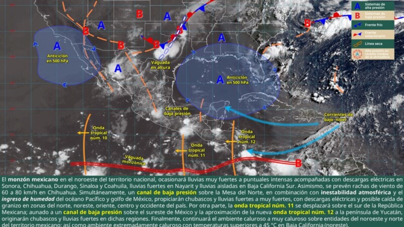 Pronóstico del clima en Quintana Roo para hoy domingo 13 de julio del 2025