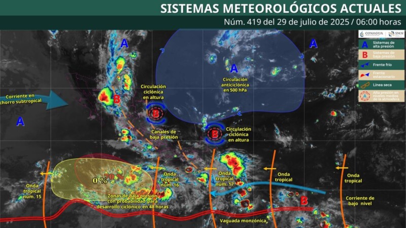 Pronóstico del clima en Quintana Roo para hoy martes 29 de julio 2025