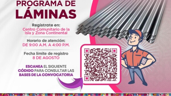 Gobierno Municipal lanza convocatoria del nuevo Programa de Láminas para apoyar a familias en situación de vulnerabilidad