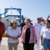 Mara Lezama y Alicia Bárcena recorren y supervisan estrategia integral contra el sargazo a bordo del buque “Natans”