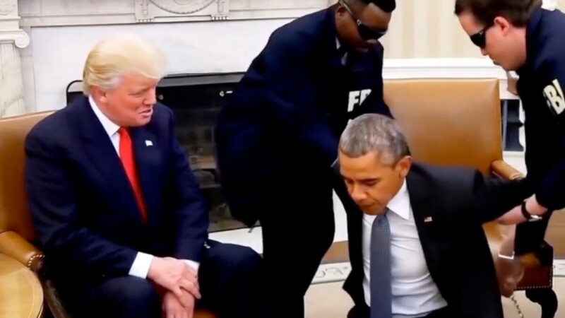 Trump detiene a Obama, en video generado con IA