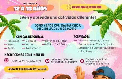 Invita Isla Mujeres a jóvenes a sumarse a los cursos “Actívate en Verano 2025”