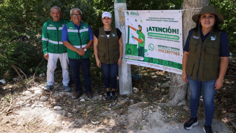 Supervisa Blanca Merari acciones de limpieza en la colonia La Fe