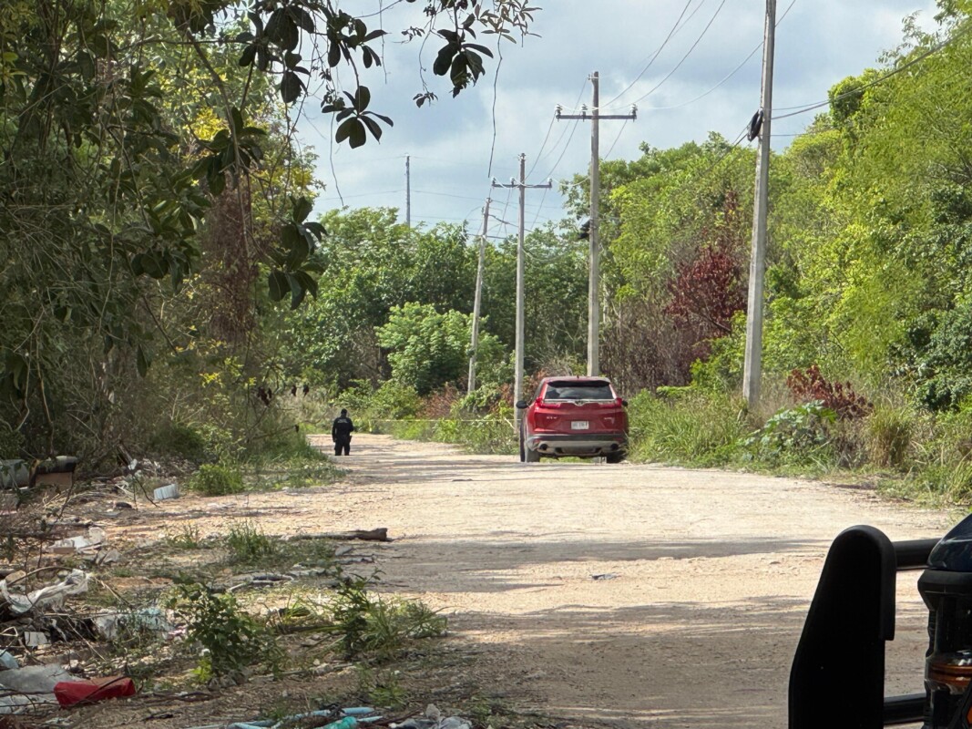 Hallan sin vida a un joven en un camino de terracería en colonia de Cancún; la víctima presenta lesiones por arma blanca.
