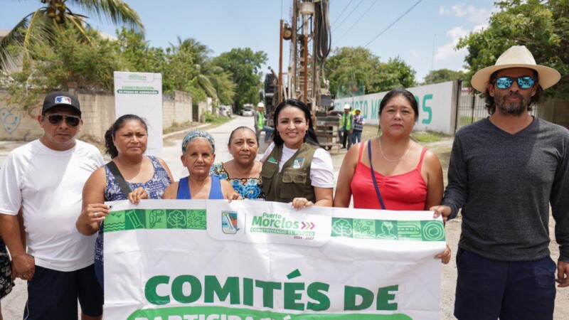 Pone en marcja Blanca Merari programa de construcción de pozos pluviales en Puerto Morelos