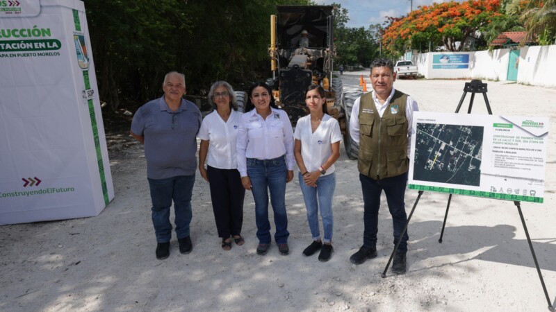 Cumple Blanca Merari su palabra al iniciar la segunda fase de pavimentación de la calle 5 Sur