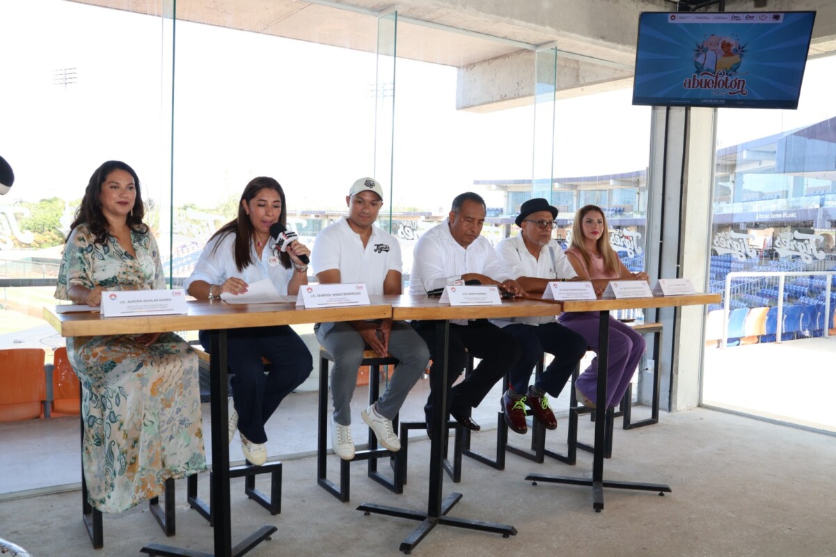 Apoya al Abuelotón y entra gratis al beisbol con Los Tigres; la campaña fue presentada a medios de comunicación en el estadio de beisbol “Beto Ávila”.