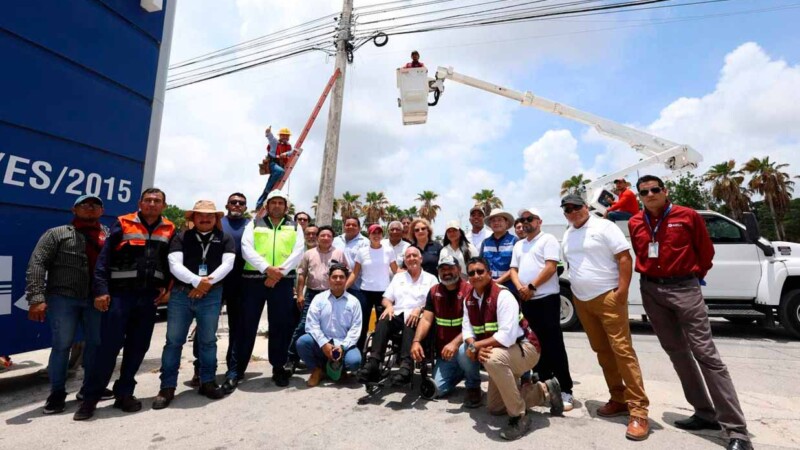 Supervisa Ana Paty Peralta inicio de programa de cableado subterráneo en boulevard Colosio