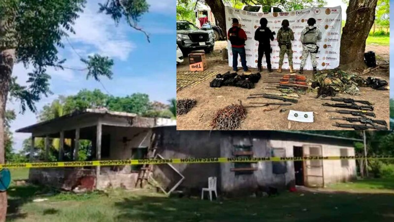 Enfrentamiento armado en Veracruz deja decomiso de arsenal