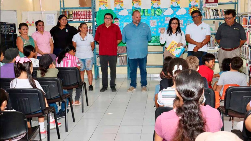 En marcha taller de verano "Mis vacaciones en la biblioteca", en Puerto Morelos