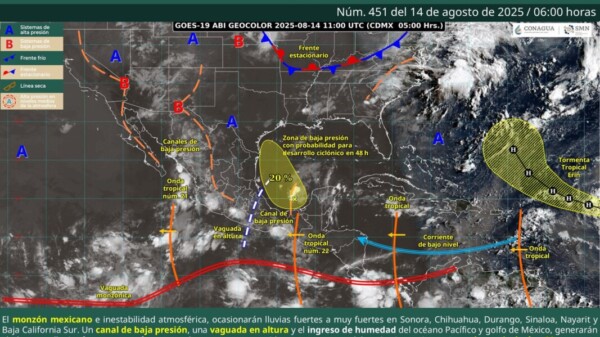 Pronóstico del clima en Quintana Roo para hoy jueves 14 de agosto 2025