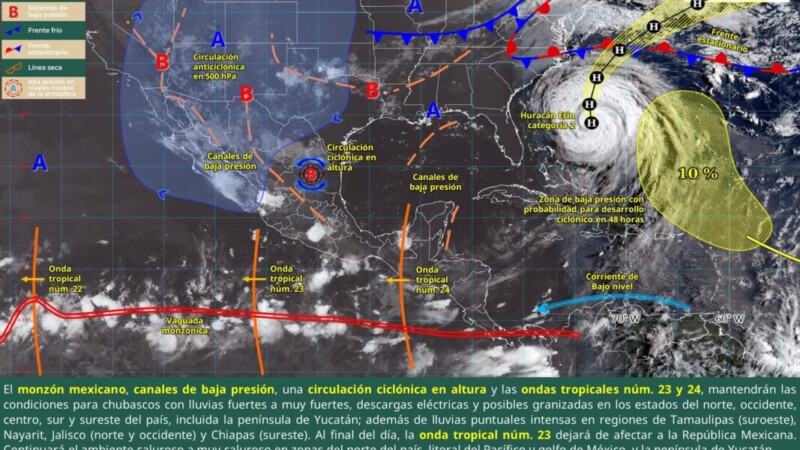 Pronóstico del clima en Quintana Roo para hoy miércoles 20 de agosto 2025