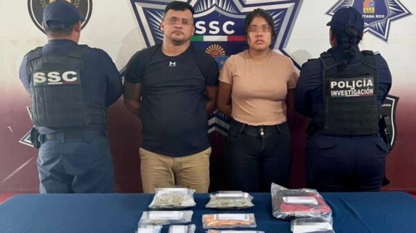 Detienen a pareja por narcomenudeo en la Zona Hotelera de Cancún