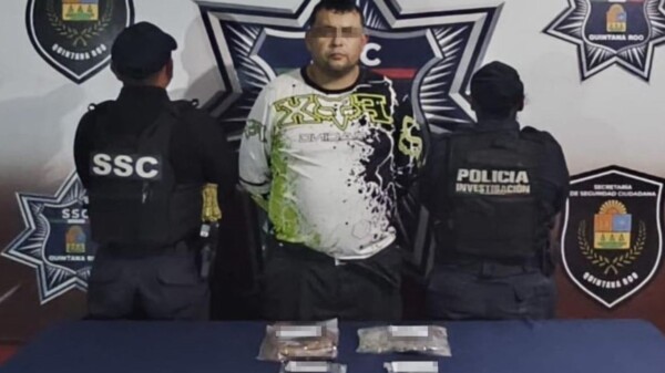 Detenido por delitos contra la salud en Galaxia La Guadalupane en Cancún