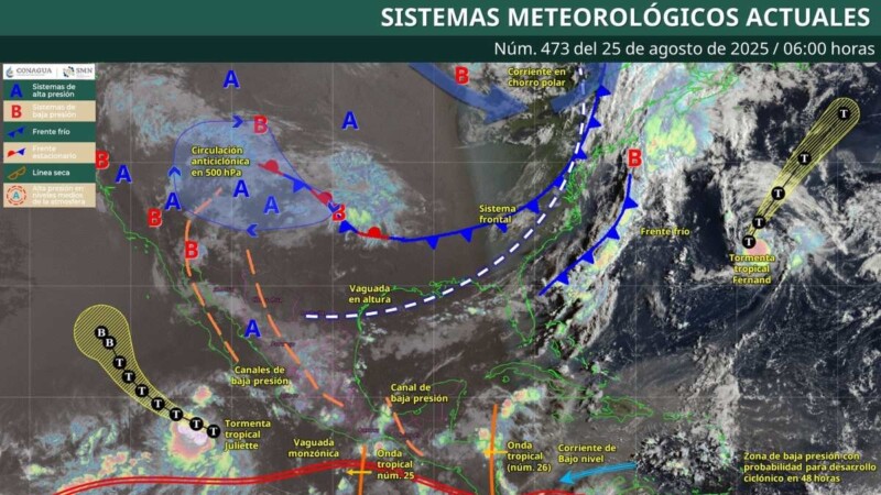 Pronóstico del clima en Quintana Roo para hoy lunes 25 de agosto 2025