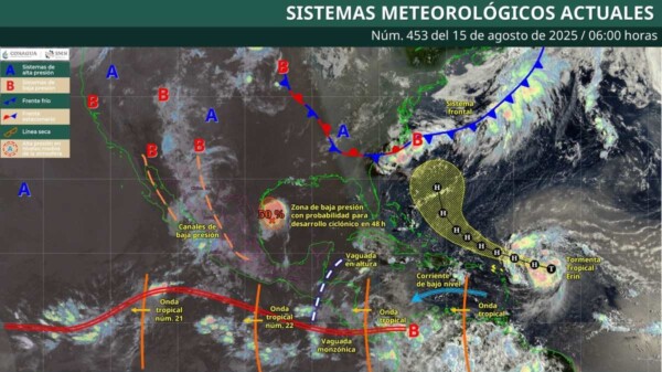 Pronóstico del clima en Quintana Roo para hoy viernes 15 de agosto 2025