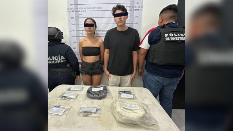 Detienen por delitos contra la salud a pareja de argentinos en Tulum