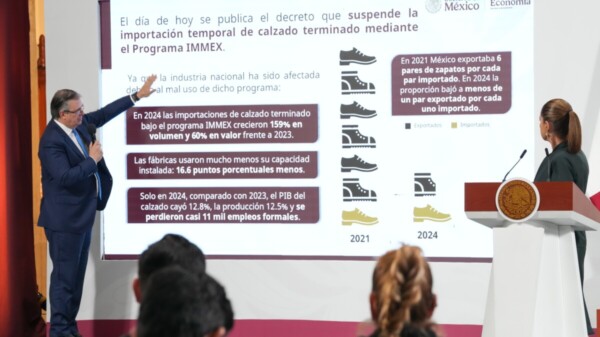 México suspende importación temporal de calzado terminado