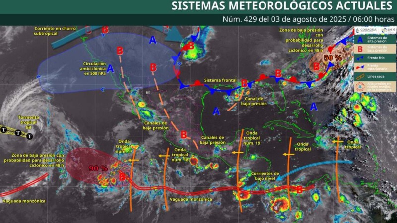 Pronóstico del clima en Quintana Roo para hoy domingo 3 de agosto 2025