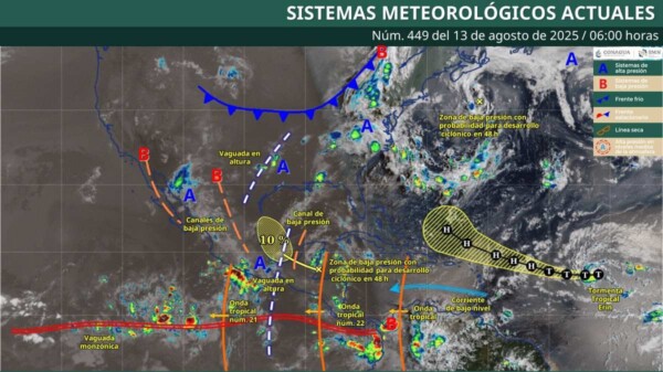 Pronóstico del clima en Quintana Roo para hoy miércoles 13 de agosto 2025