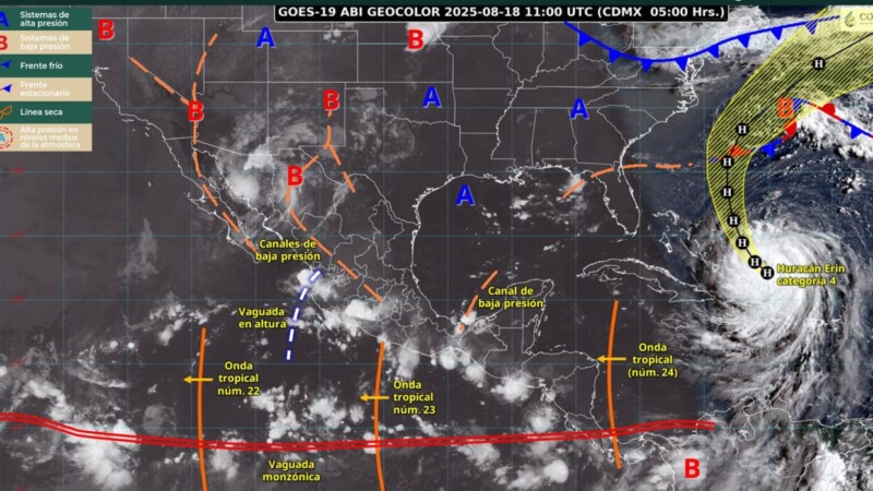 Pronóstico del clima en Quintana Roo para hoy lunes 18 de agosto 2025