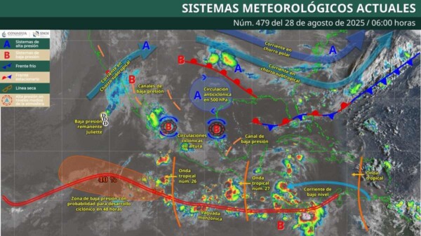 Pronóstico del clima en Quintana Roo para hoy jueves 28 de agosto 2025